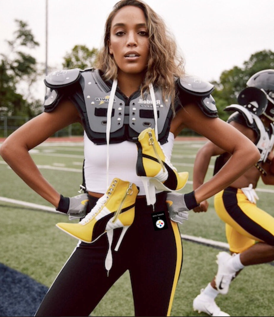Kadi Brand Women's Black Pittsburgh Steelers Leggings and Midi Bra